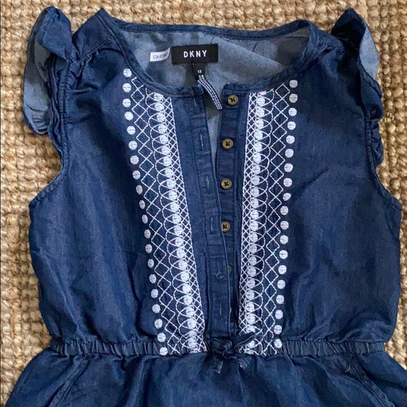 Girls DKNY denim dress - Picture 2 of 6